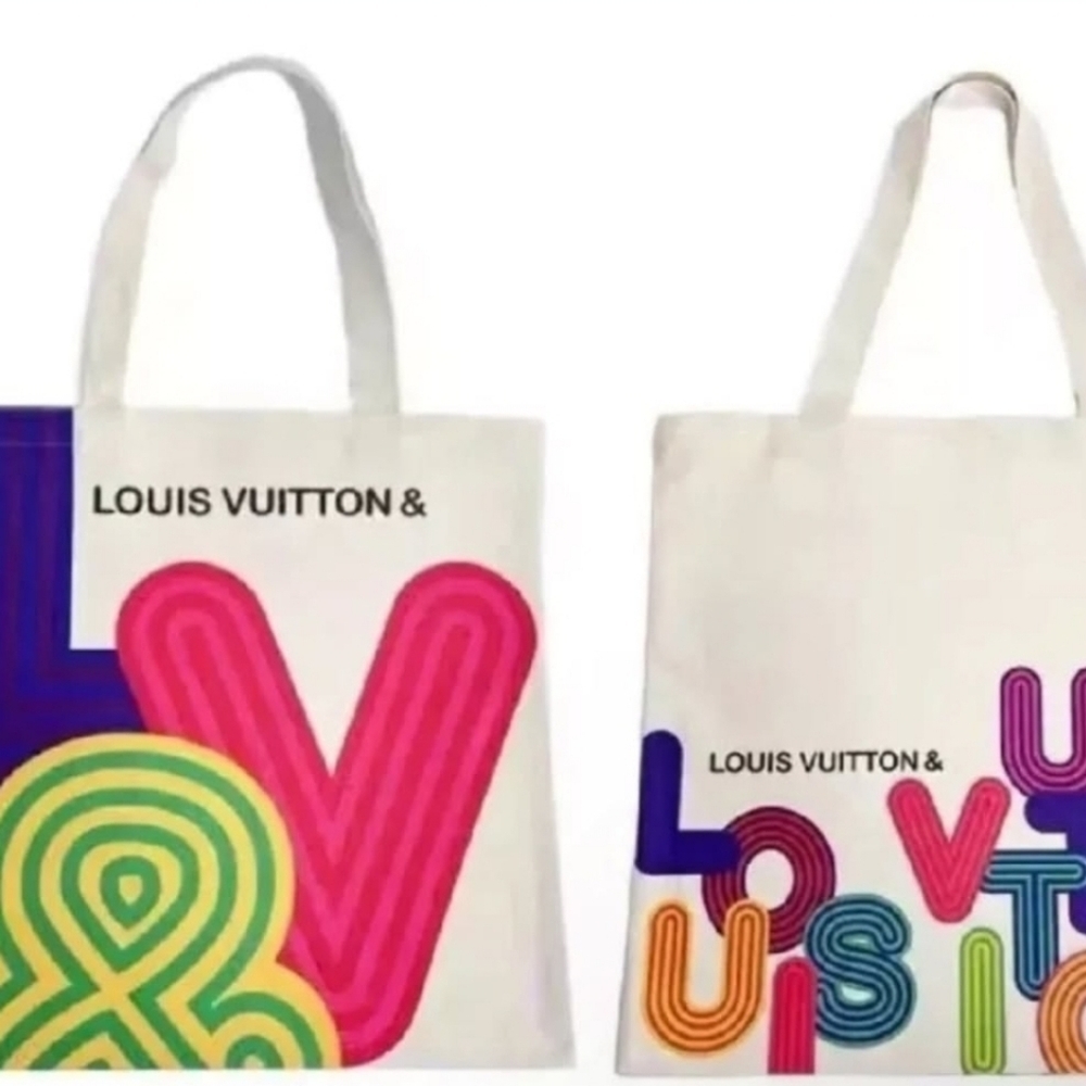 SOLD Louis Vuitton White Artistic Tote Bag - Picture 2 of 5